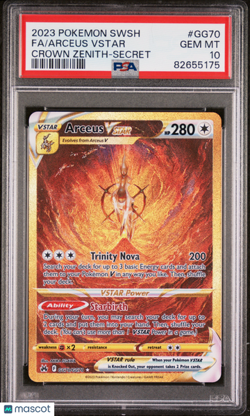 2023 Pokemon Sword And Shield Crown Zenith Arceus VSTAR Fa Crown Zenith-Secret PSA 10 #GG70
