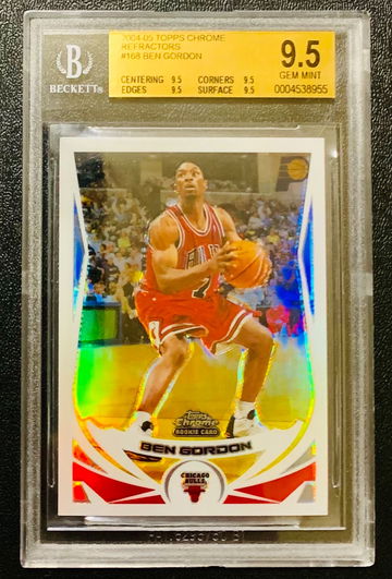 2004-05 Topps Chrome Ben Gordon Refractor RC TRUE GEM BGS 9.5