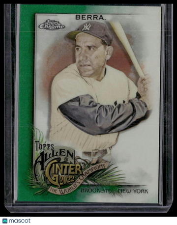 2022 Topps Allen & Ginter Chrome Yogi Berra #114 Green Refractor SN