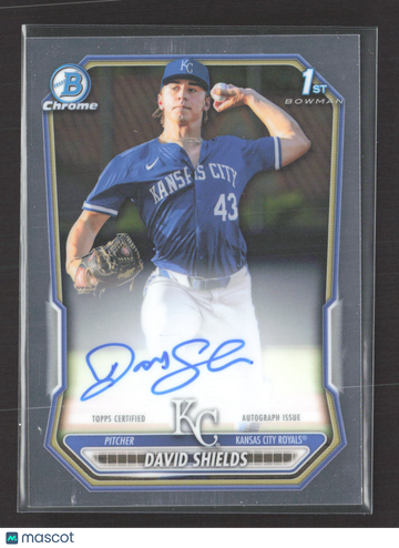 2025 Topps Bowman Chrome David Shields #CPA-DSH 1st Bowman
