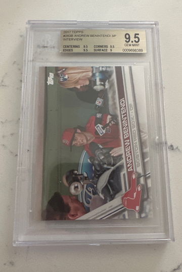 2017 topps ANDREW BENINTENDI sp rookie rc bgs 9.5 interview 