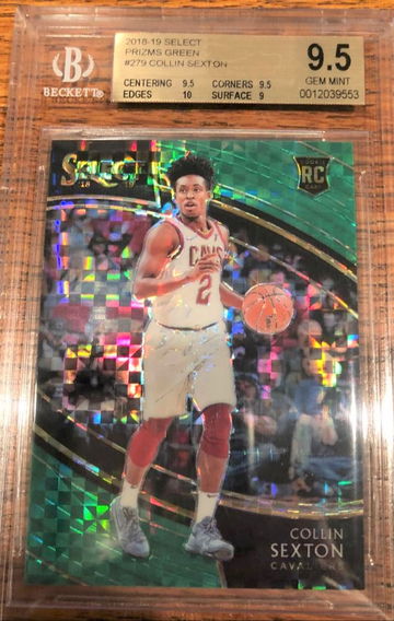   Have o2018-19 Select COLLIN SEXTON Courtside Level GREEN Prizm RC /5 BGS 9.5 GEM MINT