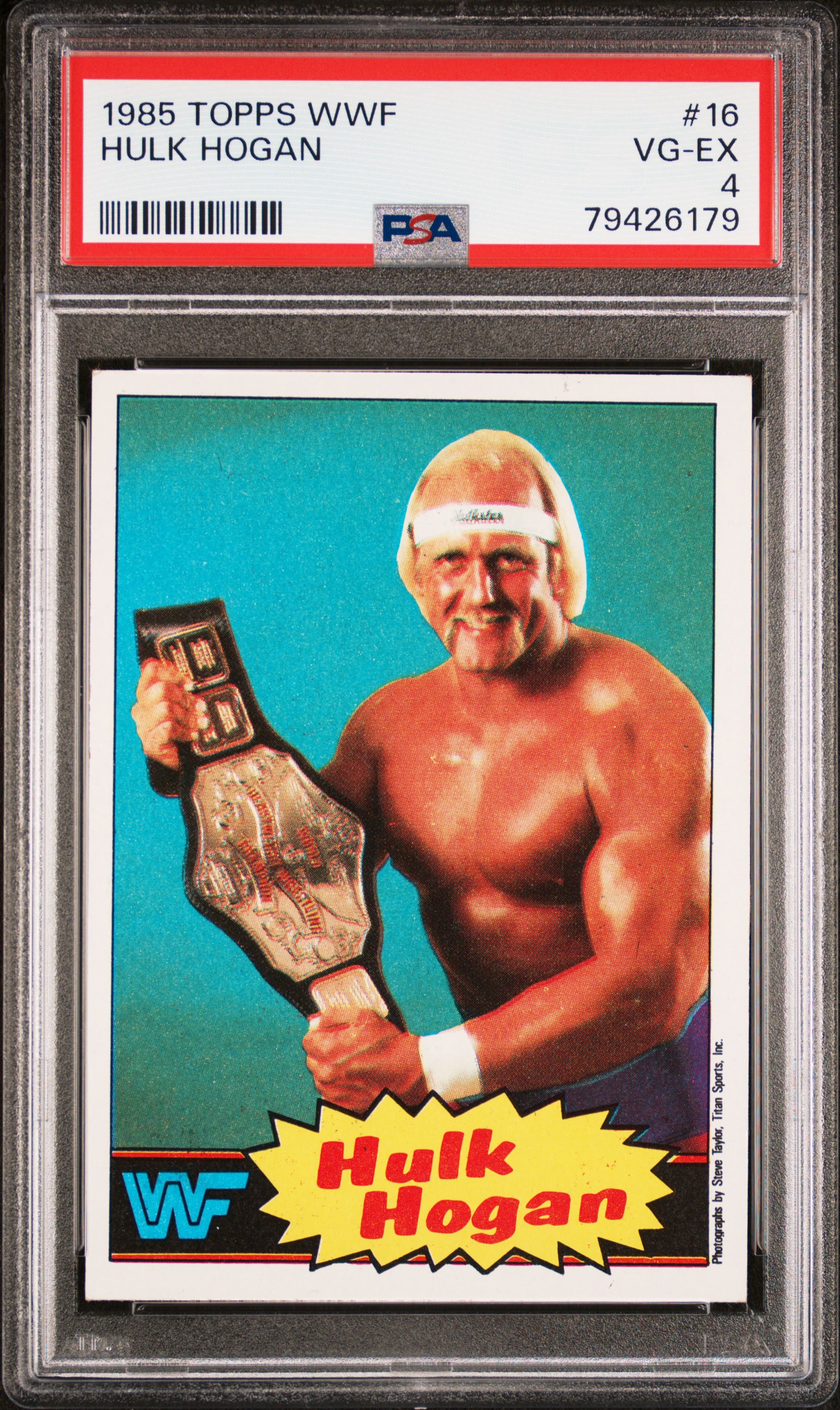 1985 Topps WWF  Hulk Hogan #16  PSA 4