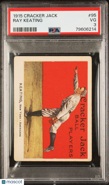 1915 Cracker Jack Ray Keating #95 PSA 3