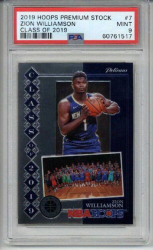 2019 HOOPS PREMIUM STOCK CLASS OF 2019 ZION WILLIAMSON CARD DUKE PELICANS PSA 9