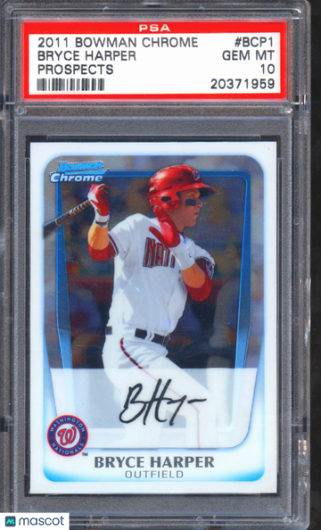 2011 Bowman Chrome Prospects Bryce Harper #BCP1 PSA 10