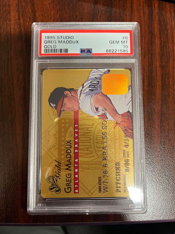 1995 Studio Gold  Greg Maddux PSA 10