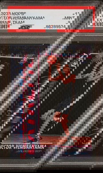 2023-24 NBA Hoops Victor Wembanyama RC Rookie Extreme Team PSA 9 Mint Spurs