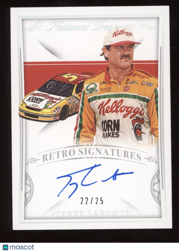 2022 Panini National Treasures Racing Retro Signatures Terry Labonte #RS-TL /25