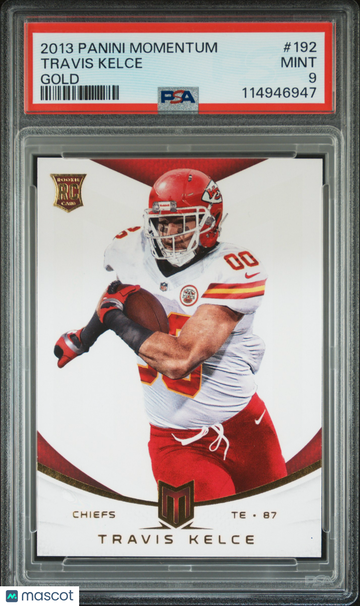 2013 Panini Momentum Travis Kelce #192 Gold /99 Rookie PSA 9