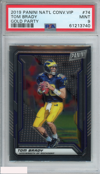2019 PANINI NATIONAL CONVENTION VIP GOLD PARTY TOM BRADY #74 PSA 9 MINT