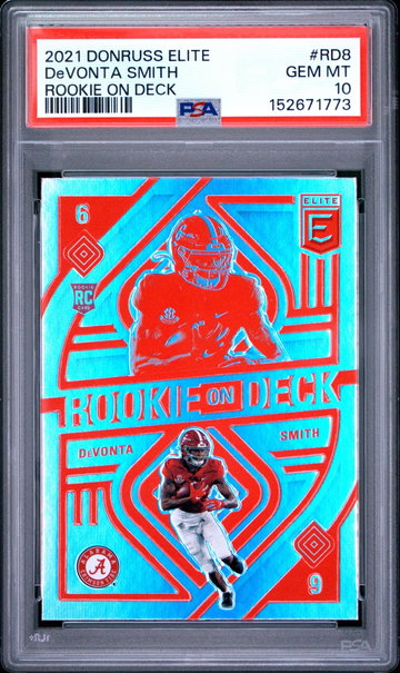 2021 Panini Donruss Elite Rookie On Deck Devonta Smith #RD8 PSA 10