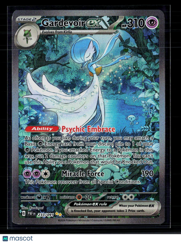 2024 Paldean Fates Gardevoir EX Holo Secret Rare SAR #233/91
