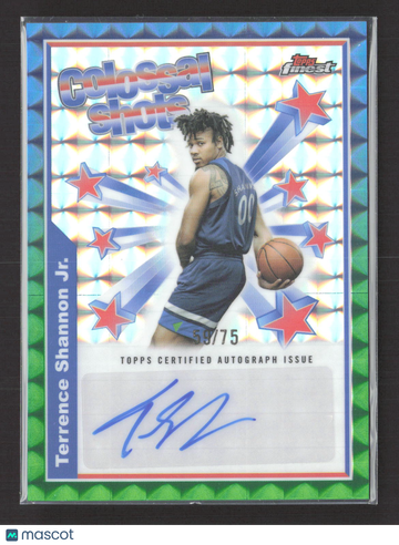 2025 Topps Finest Basketball Colossal Shots Terrence Shannon Jr. #BSA-TS Geometric Autograph 2024/2025 Auto