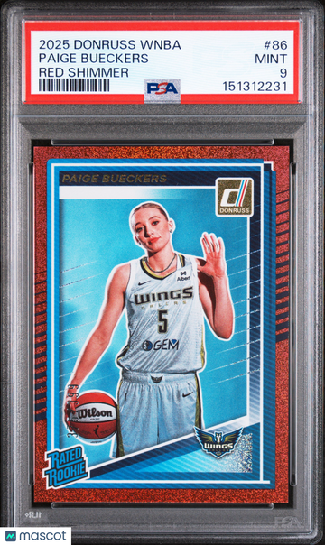 2025 Panini Donruss WNBA Paige Bueckers #86 Red Shimmer PSA 9