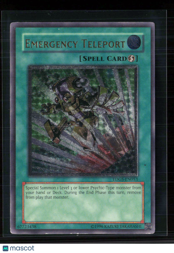 The Duelist Genesis Emergency Teleport Ultimate Rare 1st Edition Spell Card