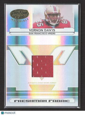 2006 Leaf Certified Materials Freshman Fabric Vernon Davis #213 Authentic Event-Worn Jersey