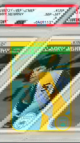 1982 OPC O-Pee-Chee Larry Murphy #158 PSA 8 P1323