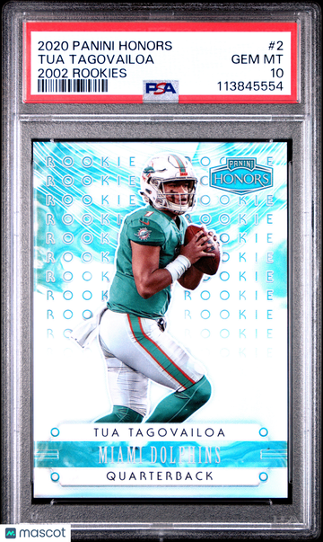 2020 Panini Honors 2002 Rookies Tua Tagovailoa #2 PSA 10