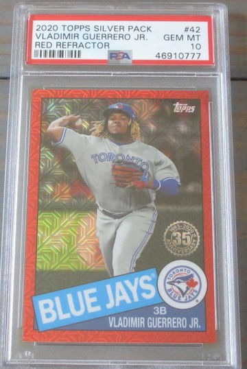 Vladimir Guerrero Jr PSA 10 Red Refractor  #1/5  2020 Topps Silver Pack #42 Gem Mint Pop 1