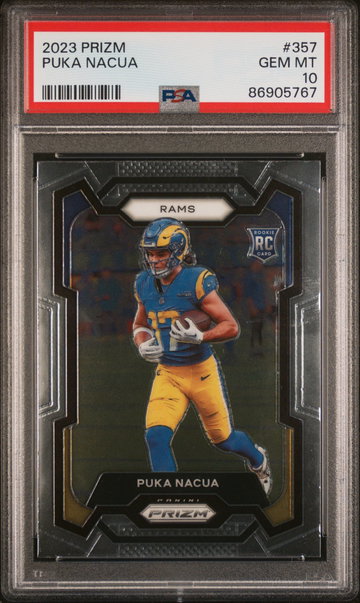 2023 PANINI PUKA NACUA PRIZM #357 PSA 10