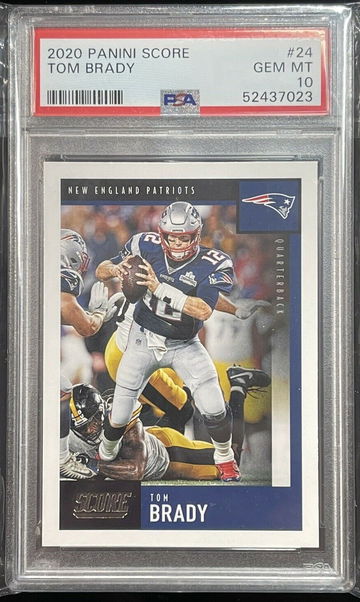 2020 Panini Score Tom Brady #24 Base Set PSA 10 Gem Mint Patriots