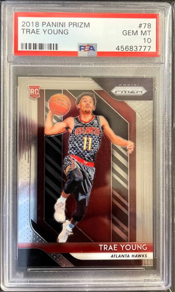 2018-19 Panini Prizm Trae Young Prizm RC - PSA 10 Gem Mint