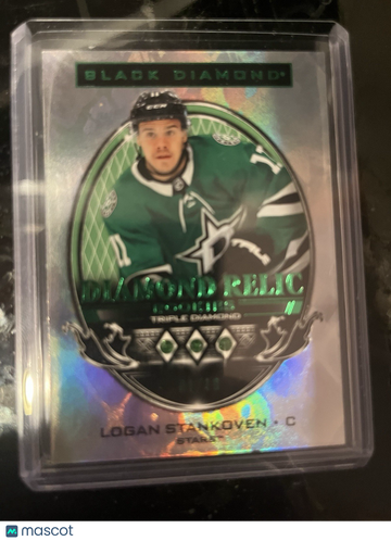 2024-25 Upper Deck Black Diamond Logan Stankoven #BDB-LS Diamond Parallel/Variety Rookie Insert Upper Deck