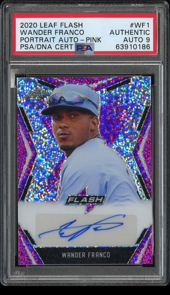 💎📈 2020 Leaf Flash Portrait AUTO WANDER FRANCO 💗 #/15 RC ⚾️🔥📭 PSA/DNA 9 POP 1