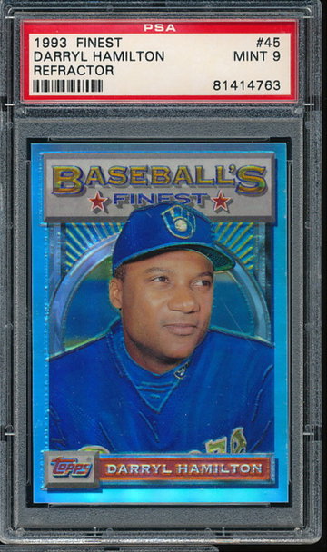 1993 Finest refractor Darryl Hamilton #45 PSA 9