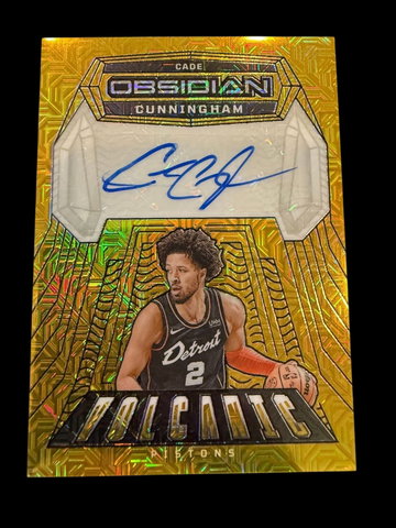2023 Obsidian | Cade Cunningham | Volcanic Auto Gold | 2/10 | Jersey Match