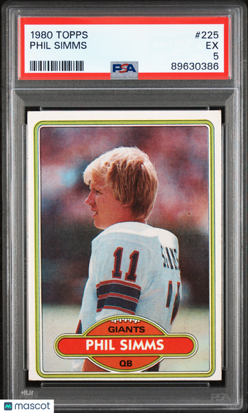 1980 Topps Phil Simms #225 Rookie PSA 5