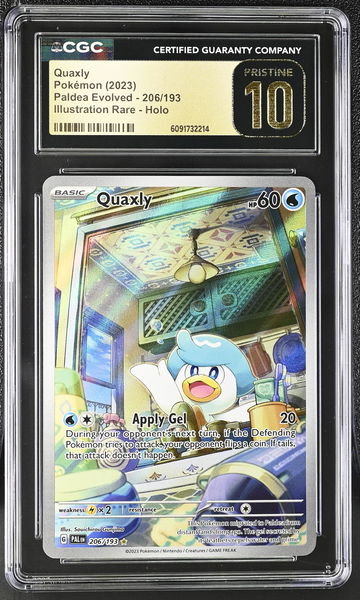 2023 Pokemon Paldea Evolved Illustration Rare Quaxly #206/193 CGC Pristine 10