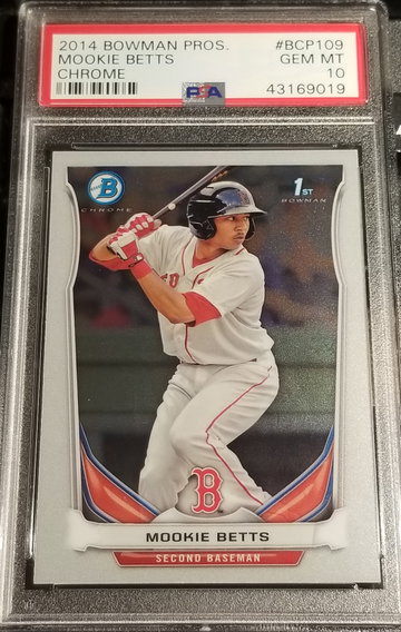 2014 Bowman Chrome BCP109 Mookie Betts 1st RC PSA 10 Gem Mint