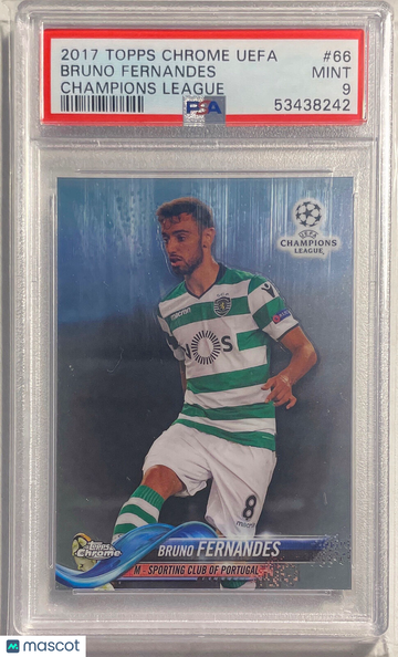 2017 Topps Chrome UEFA Champions League Bruno Fernandes #66 PSA 9
