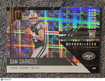 2018 Unparalleled Sam Darnold #206 Superplaid Rookie RC