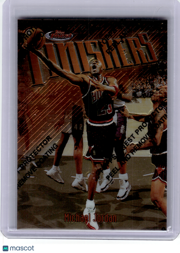 1997 Topps Finest Finishers Basketball—Michael Jordan #F1 Refractor —Very Good