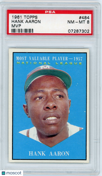 1961 Topps Hank Aaron #484 MVP PSA 8