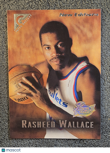 1995 Topps Gallery New Editions Rasheed Wallace #52 Players Private Issue Rookie RC