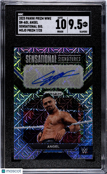2023 Panini Prizm Wwe Angel #SN-AGL Sensational Sigs. Mojo SGC 9.5 Auto 10