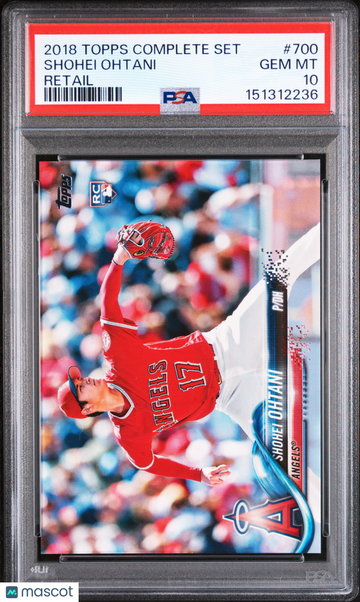 2018 Topps Complete Set Shohei Ohtani #700 Retail PSA 10