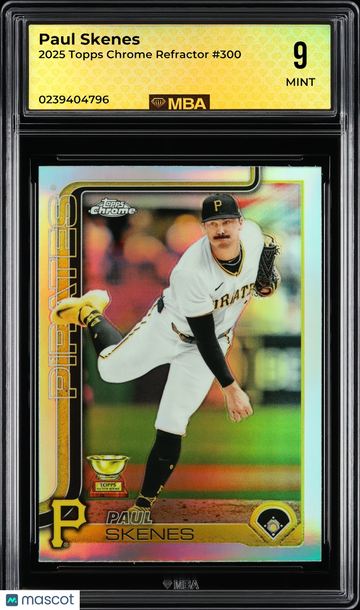 2025 Topps Chrome Paul Skenes #300 Refractor MBA 9