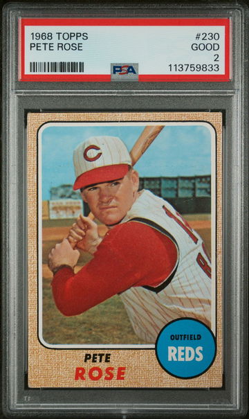 1968 Topps Pete Rose #230 PSA 2