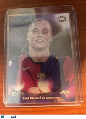 2024-25 Topps Chrome UEFA Women's Champions League Ewa Pajor #23 Black