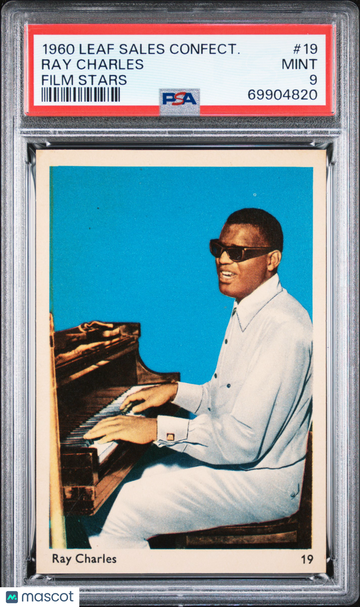 1960 Leaf Sales Confectionery Film Stars Ray Charles #19 PSA 9