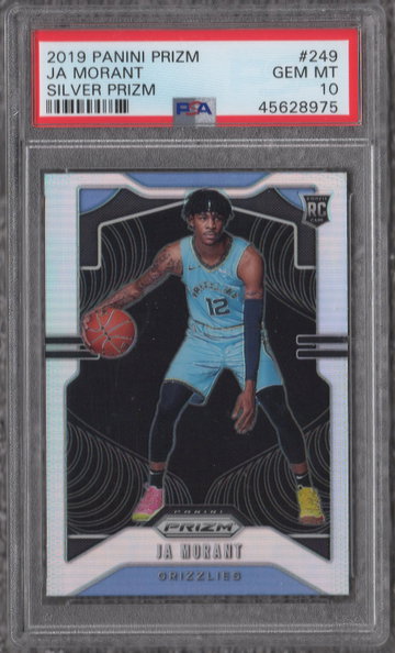 2019 Panini Prizm Silver Prizms Ja Morant ROOKIE RC #249 PSA 10 GEM MINT