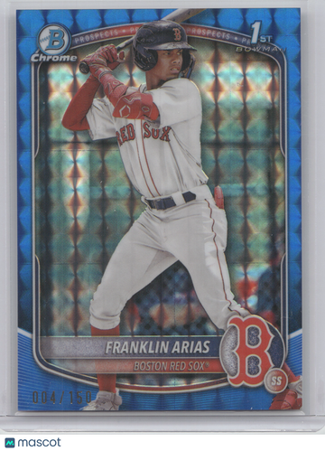 2025 Bowman Chrome Prospect Autograph Franklin Arias #BCP-67 Blue Mojo Refractor /150