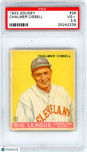 1933 Goudey Chalmer Cissell #26 PSA 3.5