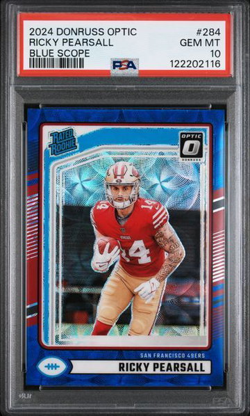 2024 Donruss Optic | Rookie Ricky Pearsall | Blue Scope | #284 | PSA 10