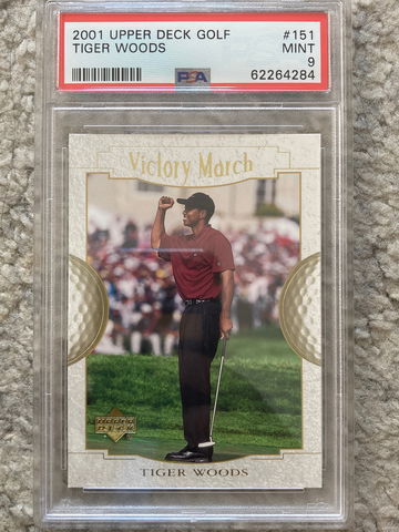 2001 Upper Deck UD Tiger Woods Rookie RC PSA Mint 9